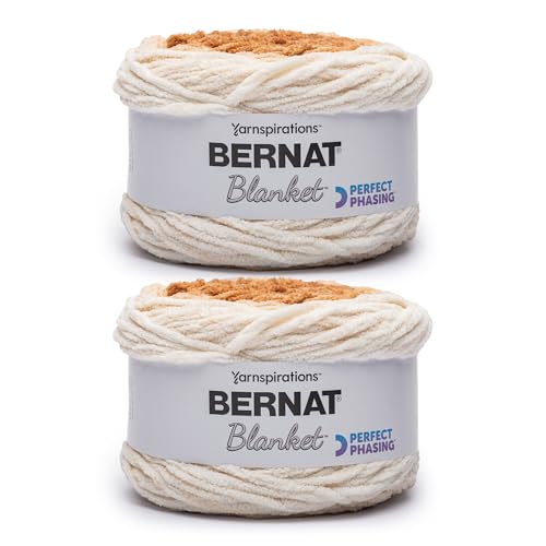 Image of Bernat Blanket Perfect Phasing - 2 Pack of 220 Yards /10.5 oz Spice is Nice 100% Polyester Yarn