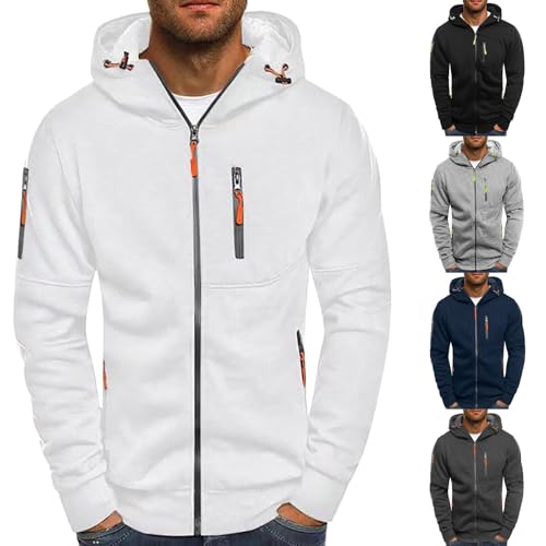 Mens Zip Up Hoodie 2025 Long Sleeve Fleece Hooded Sweatshirts Fashion Pullovers Athletic Full Zip Jacket with Pockets