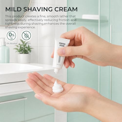 Image of Pack of 20 Disposable Shaving Cream Bulk, Individually Wrapped, 10g /0.35 oz, Travel Size Hotel Toiletries Amenities