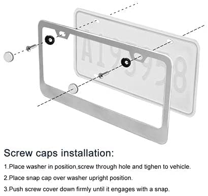 Lolosale 2Pcs Trail Boss License Plate Tag Frame Cover Holder Racing Sport Rust-Free For Chevy-Plastic #TOP2
