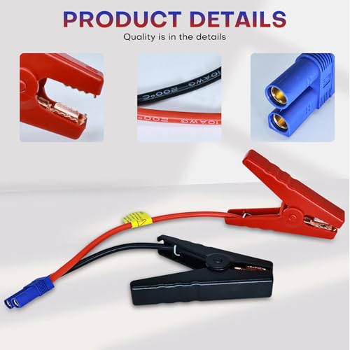Image of Smart Jump Starter Clamps,EC5 Heavy Duty Jump Starter Automotive Booster Clamp Cables Replacement Alligator Clamps
