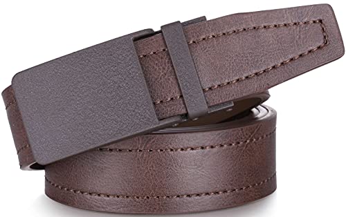 Image of Marino Men's Comfort Click Ratchet Belt Casual Leather Belt for Men - Automatic Linxx Buckle, 1 3 /8 inch Wide - Elegant Gift Box