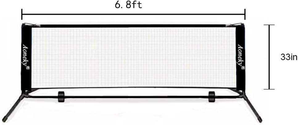 Aoneky Soccer Tennis Net Set - Portable Soccer Volley Combo with Net, Size 3 Ball & Pump - Complete Practice Kit for Backyard, Beach, Indoor Outdoor Training & Recreation