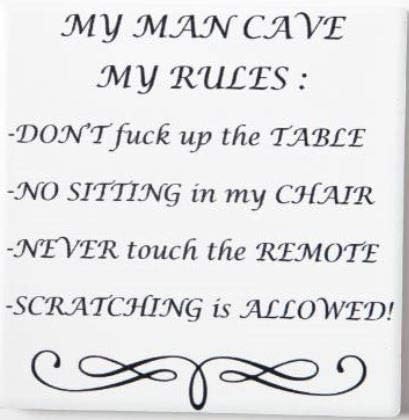 Funny Gift Ceramic Coaster Set of 4 Table Coasters Gift - Novelty Man Cave Cup Coasters - Don't F up The Table - Ceramic Drink Coasters with Cork Back.