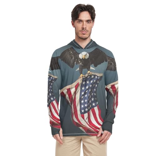 Men's UPF 50+ Sun Protection Hoodie Shirt with Long Sleeve SPF Fishing Outdoor UV Protection Lightweight Shirts2