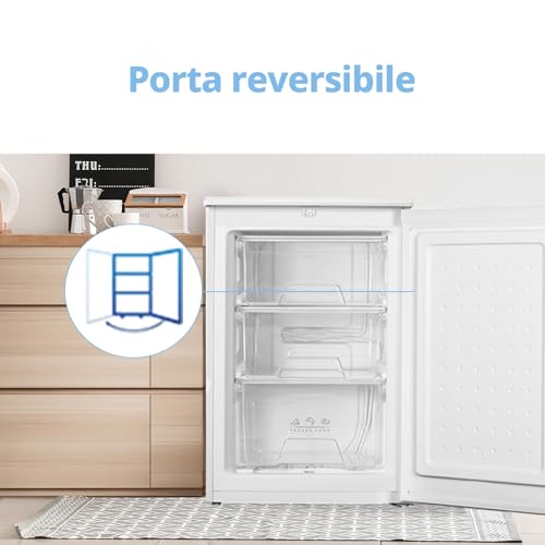 Comfee' RCU83WH3EU(E) 88L Congelatore Verticale, Monoporta, Temperatura Regolabile, Porta Reversibile, Silenzioso, Libera Installazione, Bianco - 7