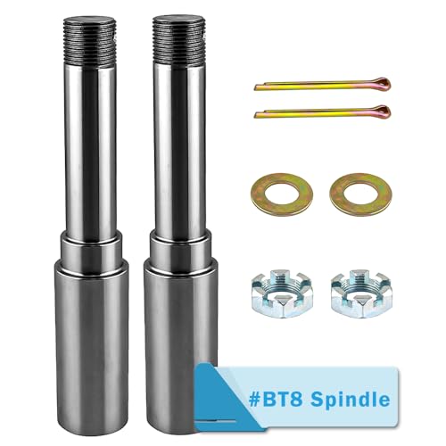 RigsNParts Trailer Spindle Round BT8 EZ Lube Spindle for 2000lbs Trailer Axle Spindle BT8 3-3/8 2 pcs