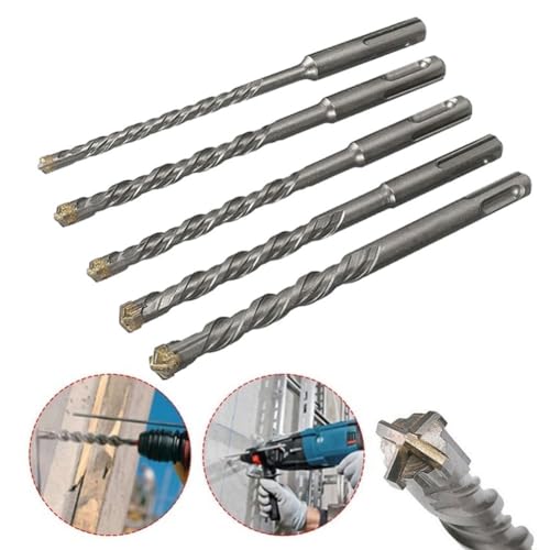 Juego de 5 brocas para mampostería 160mm acero carburo miniatura 4