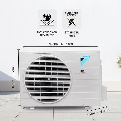 Image of Daikin 0.8 Ton 2 Star, New Star rated,Fixed Speed Split AC (Copper, PM2.5 Filter, FTQ28XV16, White)