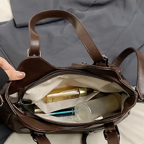 Retro Crossbody Bag For Women Satchel Bag Vegan Leather Shoulder Bags Women’s Work Purses Y2K Tote Handbag Winter Travel3