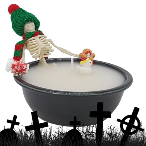 Bougie Fantôme Halloween : Ornement de bureau et table de fête vintage