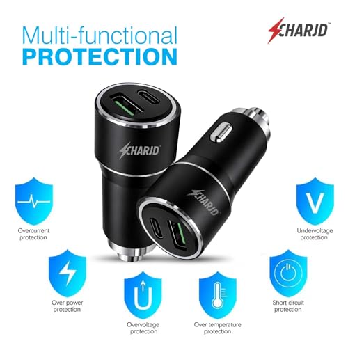 Image of 125W Fast Charging Car Charger, Dual Output 100W QC + 45W PD Type C Car Adapter, Quick Charging Compatible with All Cars for iPhone & Android Smartphone,Smartwatch,Earbud,Power Bank (Black)