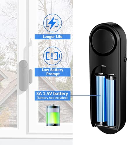 Akoyu D12*5 PACK-US 5-Pack Window Alarms For Home Security, 120Db Door And Window Open Sensor Chime For Kid Safety, Pool Safety, Sliding Door, Diy Protection, Easy Installation, Ideal For Home,Garage,Apartment thumb #4