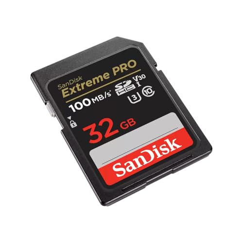 Image of SanDisk Extreme Pro SD UHS I 32GB Card for 4K Video for DSLR and Mirrorless Cameras 100MB /s Read & 90MB /s Write