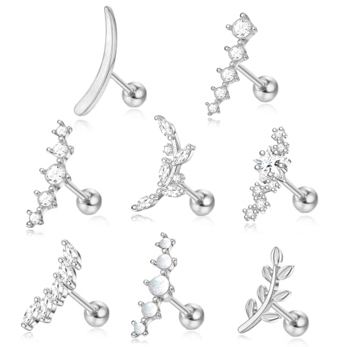LECTNORE Helix-Piercing-Schmuck, 8 Stück 16 g...