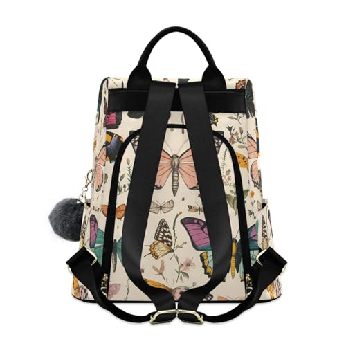 Image of ALAZA Butterfly Pattern Backpack Purse for Women Anti Theft Fashion Back Pack Shoulder Bag