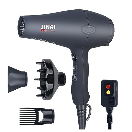Professional Ceramic Tourmaline Hair Dryer 1875 Watt Fast Dry Low Noise Lightweight Blow Dryer Pro Powerful Salon Ionic Dryers with Diffuser and Concentrator Nozzle Attachments