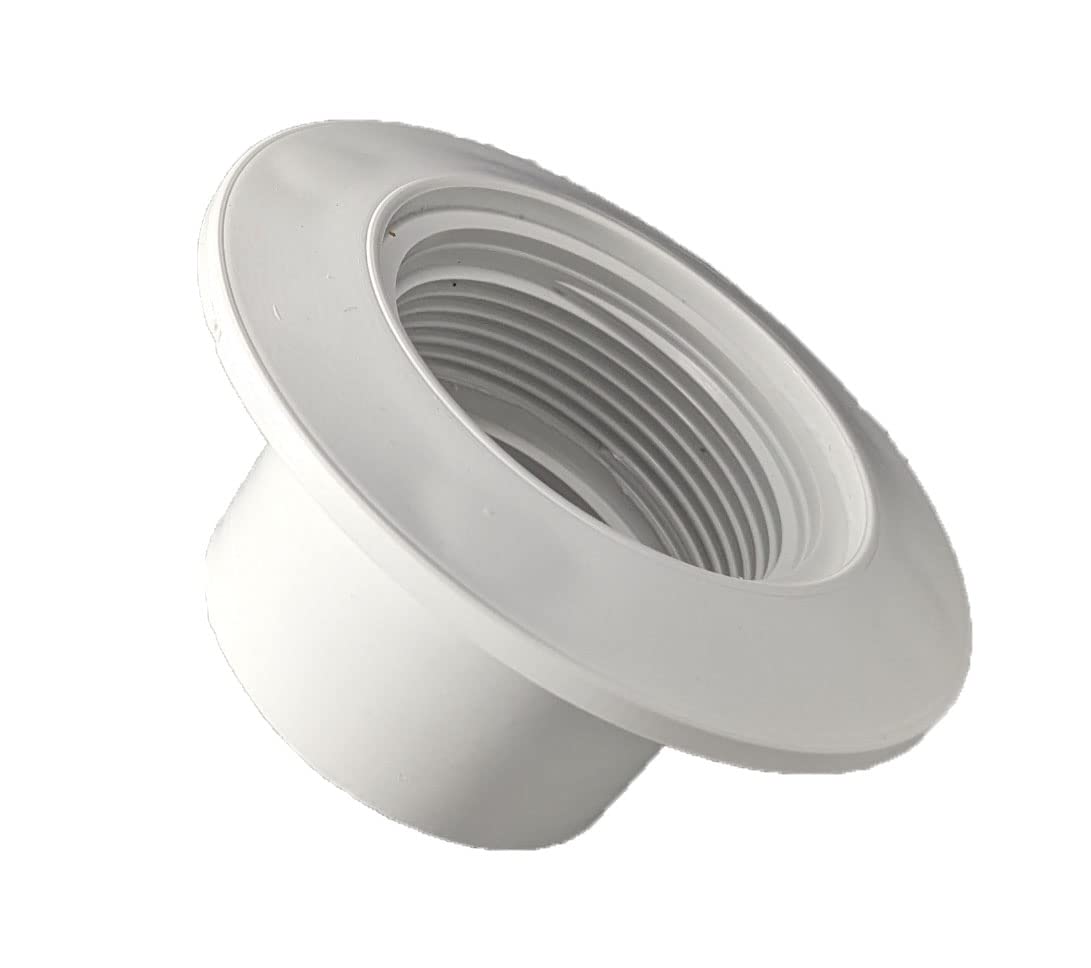 Tru-Fit White Pool Wall Fitting, Actually fits 1 1/2