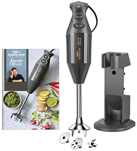 ESGE Batidora de mano M 200 JO, hasta 17.000 rpm, 500 W, incluye cuchillo múltiple, disco de percusión, disco batidor, trípode, folleto de recetas