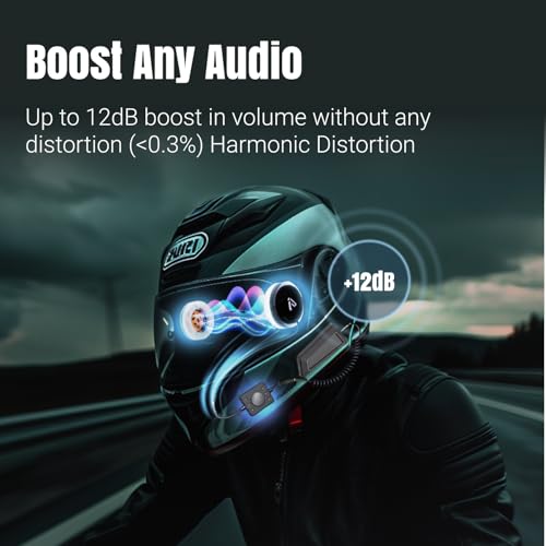 IASUS EAR3H-MK2 Helmet Audio Amplifier 12dB Volume Boost - 3.5mm Input and Output - Compatible with Most Helmet Comms Systems with Headphone Earbud Port by I A S U S - Image 5