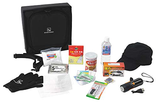 玄関扉に常備する防災バッグ 【OTE】~On The Exit~(チャコールグレイ, 防災グッズ有)