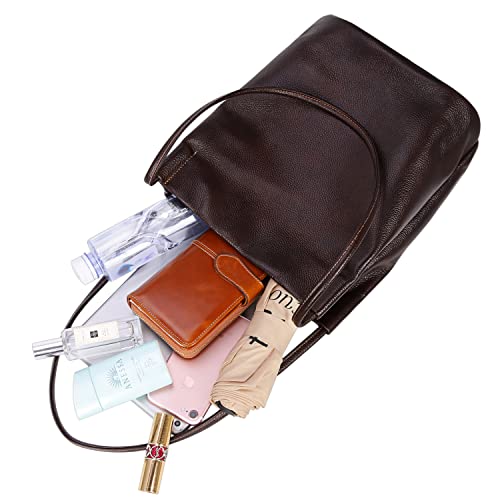 Image of Iswee Soft Leather Tote Bucket Bag Hobo Shoulder Purse and Handbags Women | Large Size Roomy Pocketbooks Ladies Bag Everyday Bag Casual Work Travel Designer Hand Bag