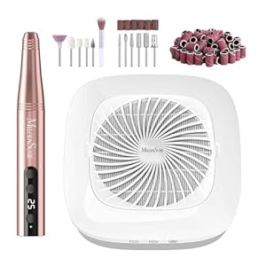 MelodySusie Cordless Electric Nail Drill Machine 11 in 1 Kit PC180F with Nail Dust Collector
