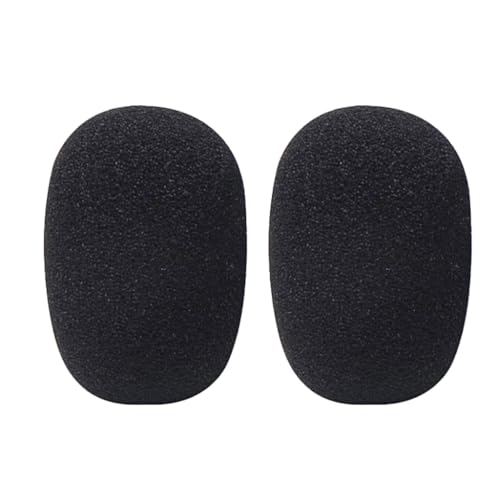 HIOPOIUYT 1/2/5 piezas de espuma de micrófono para auriculares de juegos, micrófono, parabrisas de repuesto
