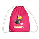 Spreadshirt Der kleine Rabe Socke Kastanie Turnbeutel, Fuchsia