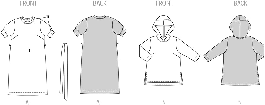 Burda Style 5651 Sewing Pattern for Misses Hoodie and Dress