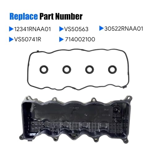 Image of VS50741R Engine Valve Cover Gasket Set Compatible with 2006-2015 Honda Civic 2016-2017 HR-V 2013-2015 Acura ILX 1.8L 2.0L L4 Replace # 12341RNAA01