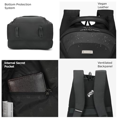 Image of HARISSONS Axis Business Travel Laptop Backpack | 35L | Fits 15.6 inch Laptop | 1000D PU-Coated Polyester | Office, Travel & Work Commute