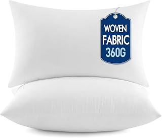 MIULEE 12x20 Pillow Inserts Set 2 100% Virgin Microfiber Soft Fabric Cover