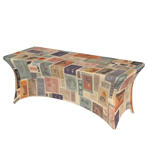 Nappe extensible pour table rectangulaire de 1,8 m lavable pour mariage et banquet - 2