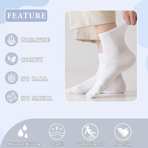 8-20 Pairs Mens Ankle Socks Athletic Running Low Cut Socks Men Performance Wicking Sport Sock2