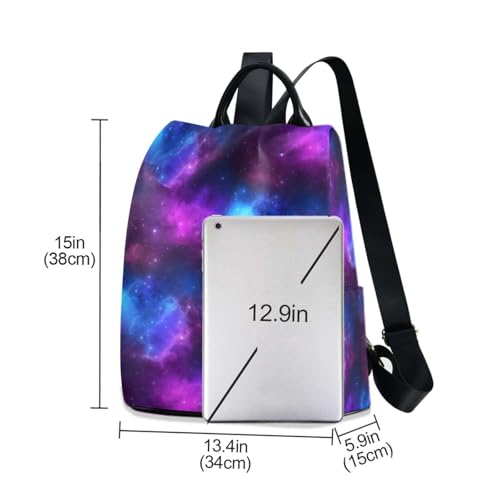 Sac à dos multi-compartiments Galaxy Space Nebula pour femme active - 6