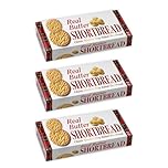 Real Butter Shortbread Biscuits 135g Each – Classic Scottish Tray Baked Cookies – Crunchy & Buttery Treats for Tea Time or Snacking – Bundle of 3