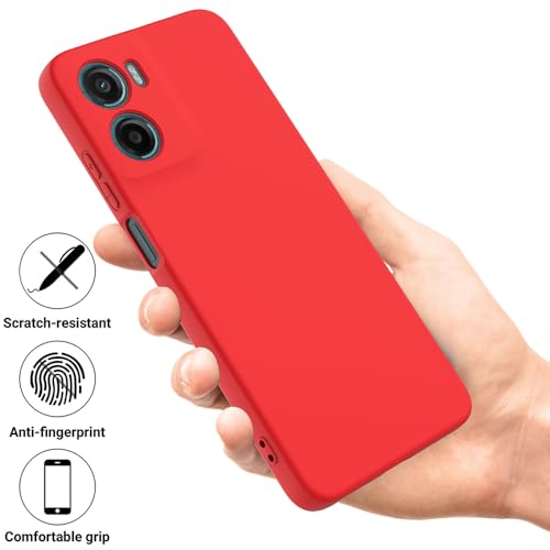 Image of Back Cover for Motorola Moto G06 4G / G06 Power 4G | Full Camera Protection | Premium Liquid Silicon Case | Flexible Bumper Case for Motorola Moto G06 4G / G06 Power 4G (Red)