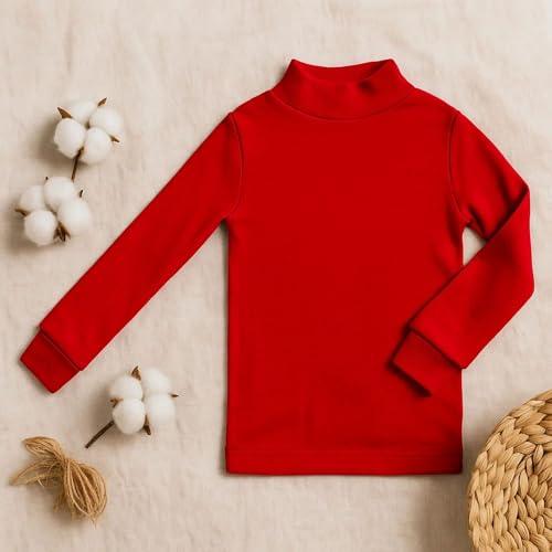 BABIDU Punt NOU-7000 Semicisne niño Interior Afelpado Color: Rojo Talla: 4 Camiseta, 4 años para Niñas