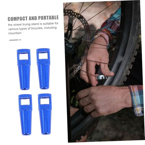 Juego 8 piezas tapas de válvula francesa de aleación de aluminio para bicicletas, tapas de válvula para neumáticos de bicicleta de carretera y montaña, de color azul, fáciles de instalar miniatura 2