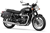 WinNet Coppia di Borse bisacce valigie laterali Rigide in Pelle cuoio Custom compatibili con Triumph Bonneville T100 T120 speedmaster