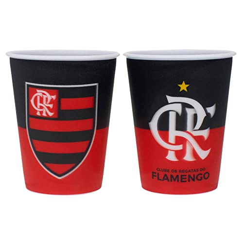 Jogo com 2 Copos De Plástico 3d Flamengo 400ml