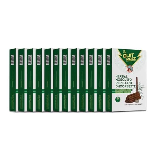QUITMOZZ Herbal Mosquito Repellent Dhoopbatti, 1 Hour Burning time, Pack of 12 (10 Sticks Each)- Natural Machar Agarbatti, Dhoop Batti, Anti-Mosquito Killer, Chemical-Free Incense Sticks, Kids Safe