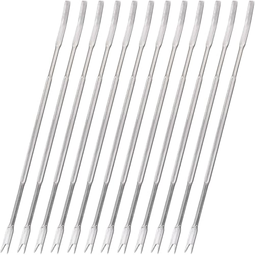 BESTONZON 12pcs Fruits de Mer Cracker acier inoxydable mollusques et crustacés fourchettes Crabe et outil de Casse-noix de cuisine