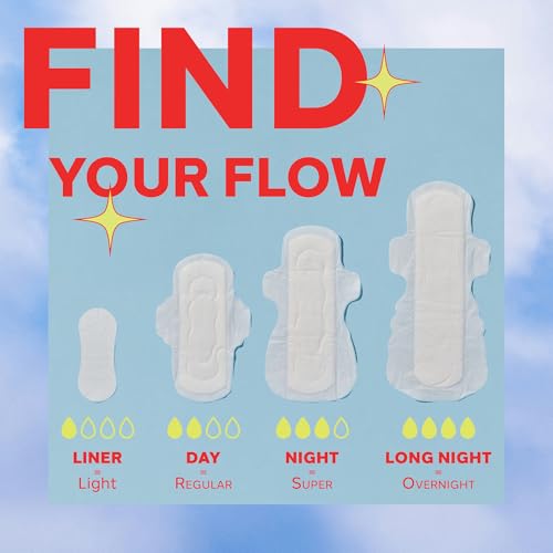 Image of August Menstrual Organic Cover Pads for Women, Super Absorbency, 16 Organic Cotton Super Pads, Compostable Wrappers, Fragrance Free, Sanitary Napkins with Wings