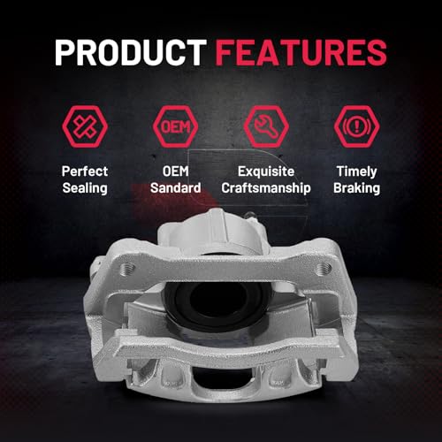 Image of BDFHYK 18-B5044 2pcs Front Disc Brake Caliper Assembly with Bracket Compatible with Chrysler Town & Country 2008-2010, Compatible with Dodge Grand Caravan /Nitro 2007-2010 3.3L V6 /3.6L V6