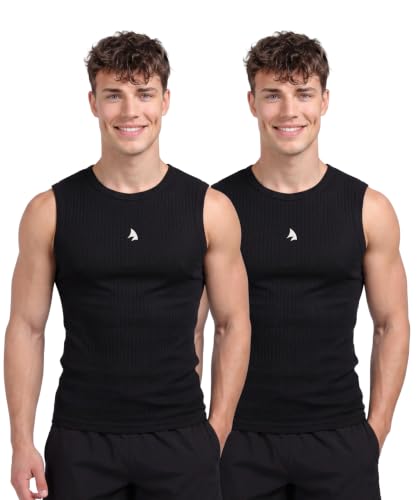 Image of ZENSHARK Sleeveless T Shirt for Men | 100% Organic Cotton Gym Vest 220 GSM | Tank Top Sando Innerwear | Soft, Skin Friendly, Breathable