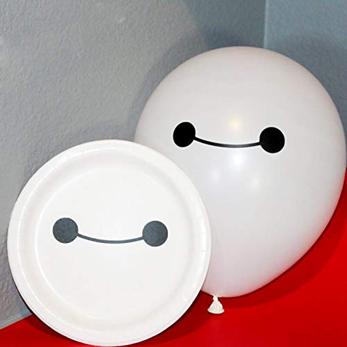 GADGETS WRAP Big Hero 6 Baymax Vinyl Stickers Inspired Smiling Eye for Birthday Parties, Kawaii Baymax Sticker for car Rearview Mirror Decoration