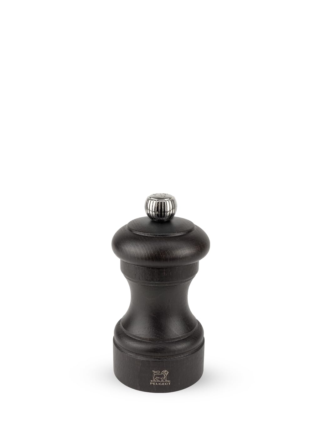 PEUGEOT - Bistro 10 cm Salt Mill - Classic Grind System - Made with PEFC Certified Wood - Lifetime Guaranteed Mechanism - Made in France - Chocolate Colour