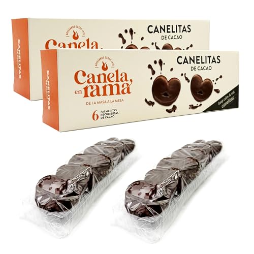 PALMERITAS DE CHOCOATE - ELABORACION ARTESANA - PACK 2 DE CAJAS - 12 UNIDADES